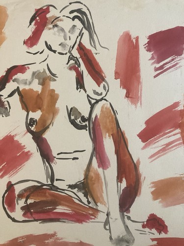 Dessin femme assis - dessin,