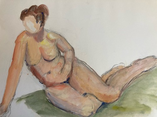 Belle peinture gouache 1970 - peinture,